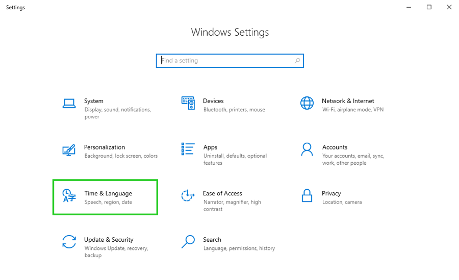 Add a Language via Settings
